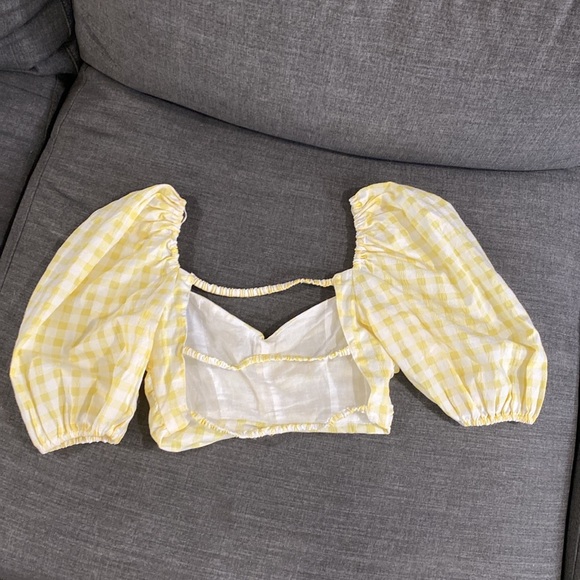 🌼 Zara puff sleeve beaded crop top - Picture 10 of 13